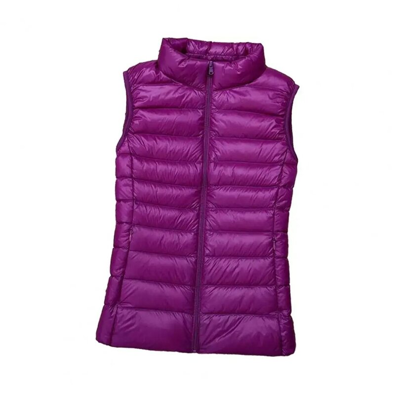 Ladies Winter Vest Stylish Winter Vest for Women Padded Slim Fit Coat with Stand Collar Resistant Neck Protection Women Vest