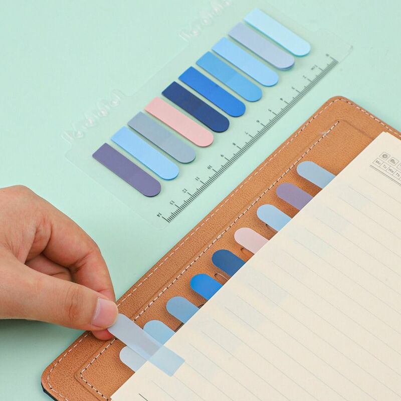 Sticky Strip Reading Label Office Supplies Index Stickers with Ruler Label Bookmark Index Notes Paper Tagging Stickers