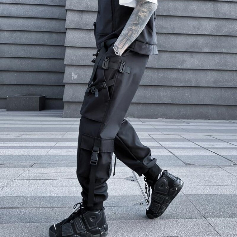 2024 Autumn Men Original Design Techwear Style Multi-pocket Cargo Pants Y2K High Street Tactical Cuffed Pants pantalones шорты