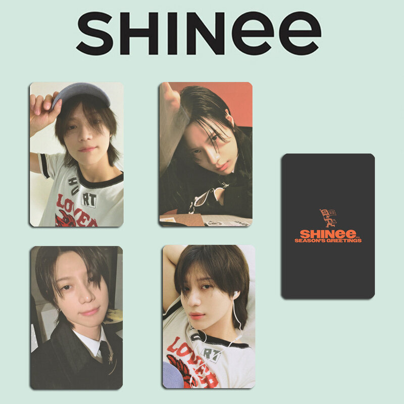 Tarjetas fotográficas de saludos de la temporada SHINee, Impresión de doble cara, tarjetas LOMO de estilo coreano, tarjetas postales de colección Kpop Taemin Jonghyun