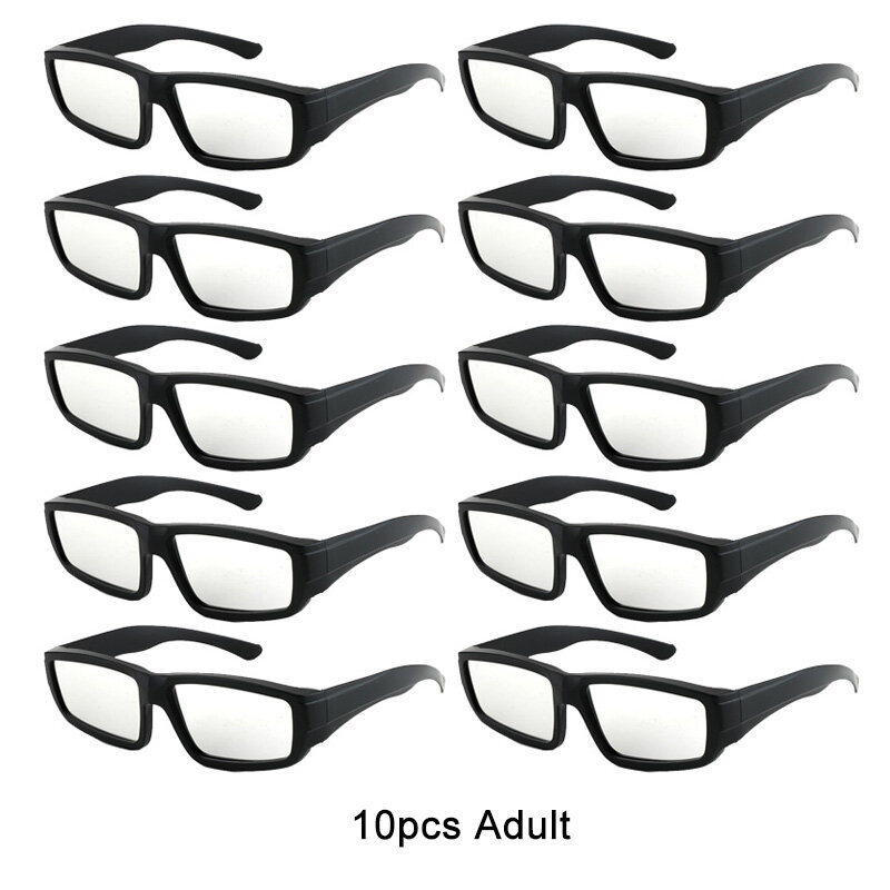 Óculos Eclipse Solar, Proteja os Olhos, Óculos Anti UV, Tons seguros, Observação, Ao ar livre, 10pcs