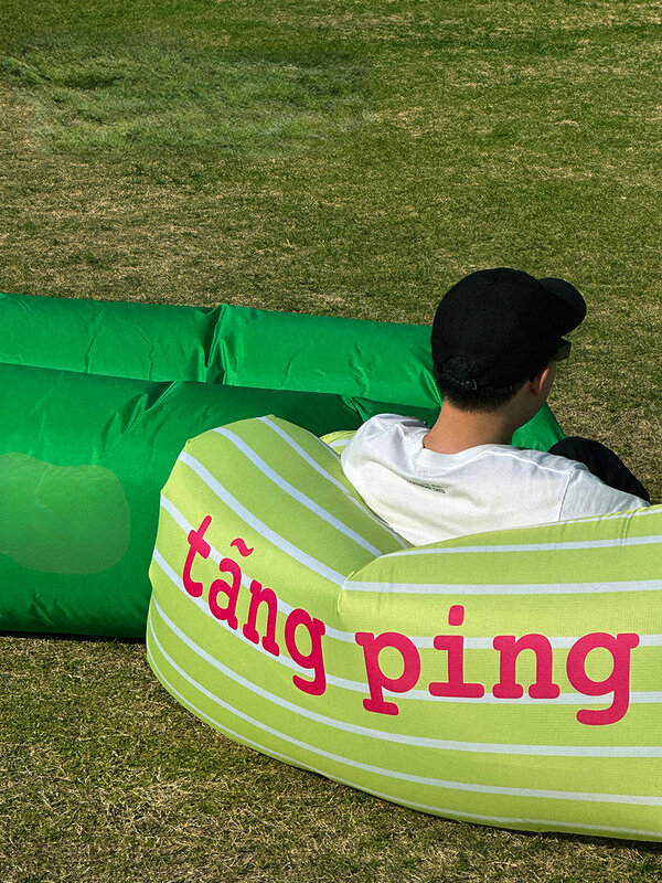 Canapé paresseux gonflable portable, équipement de camping, fournitures de pique-nique en plein air, sièges gonflables pliables à main