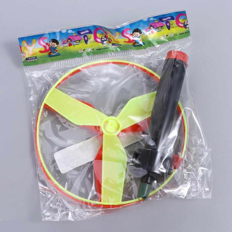Pull String Pull String Flying Disc Hand-push Outdoor Toys Propeller Helicopter Outdoor Toys Flying Spin Top Colorful