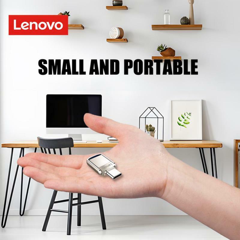 Lenovo-Clés USB 3.0 en métal haute vitesse pour PC, clé USB portable, mémoire de capacité réelle, clé U étanche, 2 To, originale