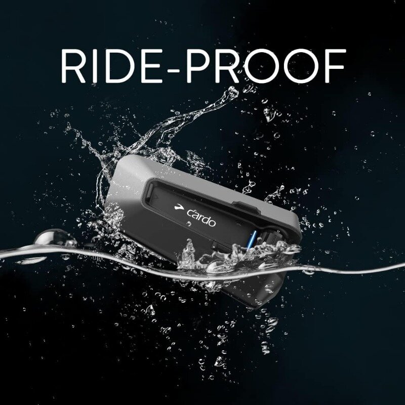 Cardo PACKTALK Edge-sistema de comunicación Bluetooth para motocicleta, intercomunicador para auriculares, paquete individual, negro