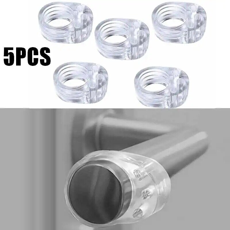5Pcs ซิลิโคนประตู Stopper โปร่งใส PVC ประตูบัฟเฟอร์กำแพงป้องกันตัวหน่วงการสั่นสะเทือนสำหรับห้องครั...
