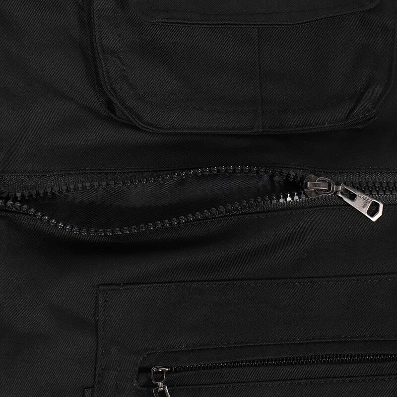 Neue 3x Herren Angel weste mit Reiß verschluss mit mehreren Taschen für Fotografie/Jagd/Reise Outdoor Sport-schwarz, xxl