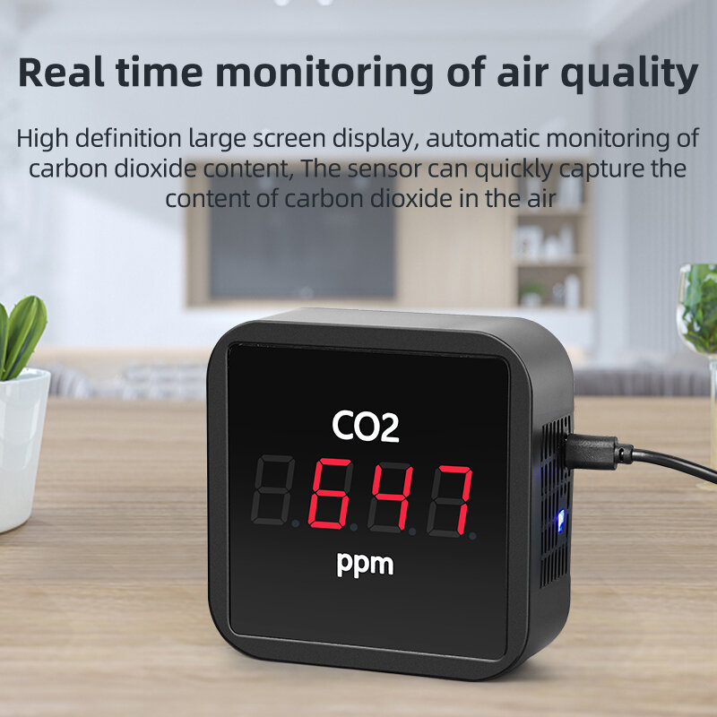 Tuya smart wifi/zigbee kohlendioxid detektor sensor ndir infrarot co2 temperatur und feuchtigkeit erkennung luftqualität co2 meter