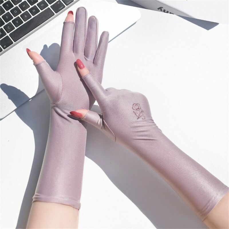 Sarung tangan Anti UV, sarung tangan etiket setengah panjang, Anti UV, sarung tangan mengemudi, sarung tangan tabir surya, musim semi, musim panas