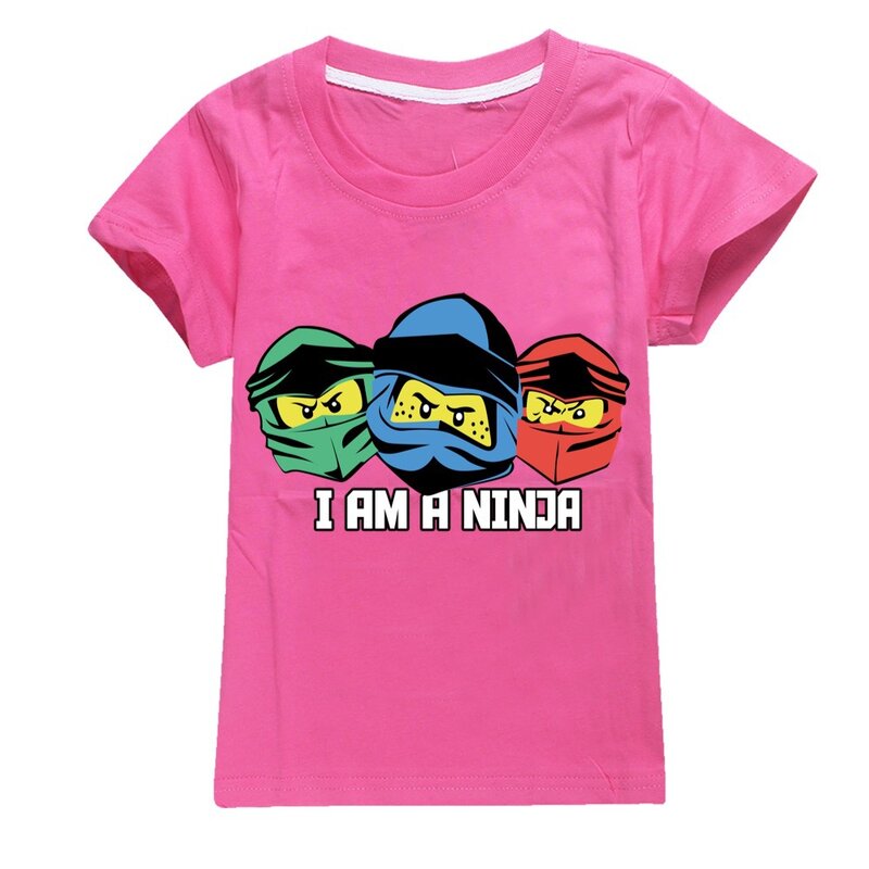 NINJA KIDZ Kids Cartoon Clothes Summer Boys Fashion Short Sleeve T-Shirt Children Graphic Tee Baby Girls Tops  Clothes