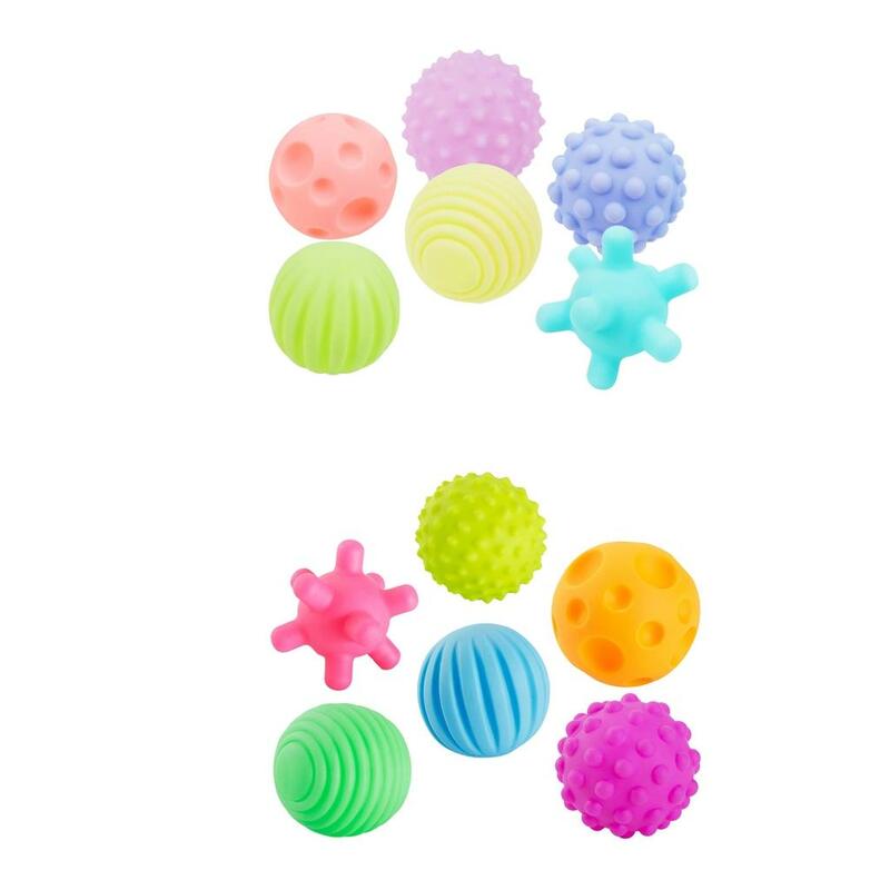 6 szt. Kolorowa zabawka dla niemowląt dotykowa ręka Multi-tekstura-zabawkowa piłka