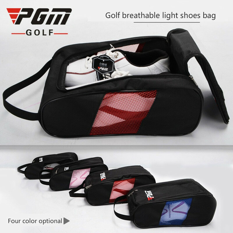 PGM-Bolsa de zapatos de Golf transpirable ultraligera, bolsas de almacenamiento para zapatillas de Golf, paquete de transporte portátil de gran capacidad, bolso duradero para deporte