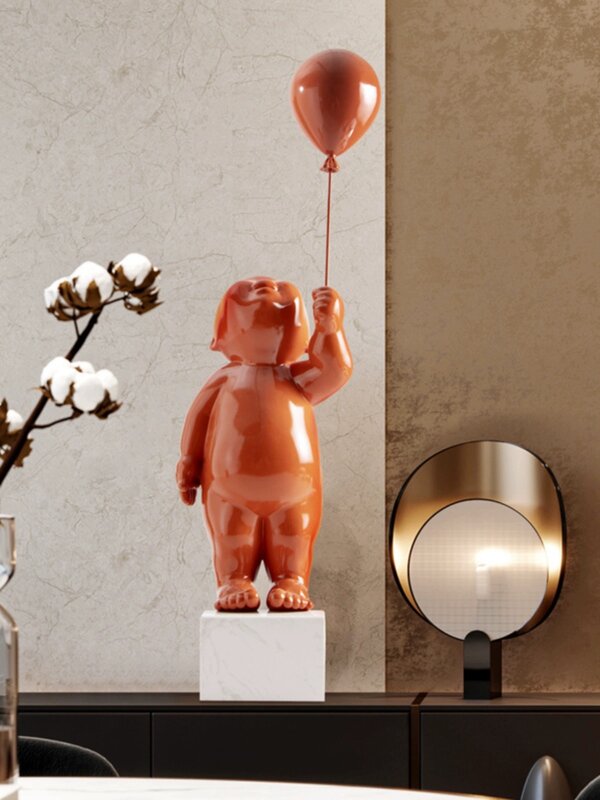 Escultura nórdica criança balão estilo, Decoração para casa e hotel, Moda
