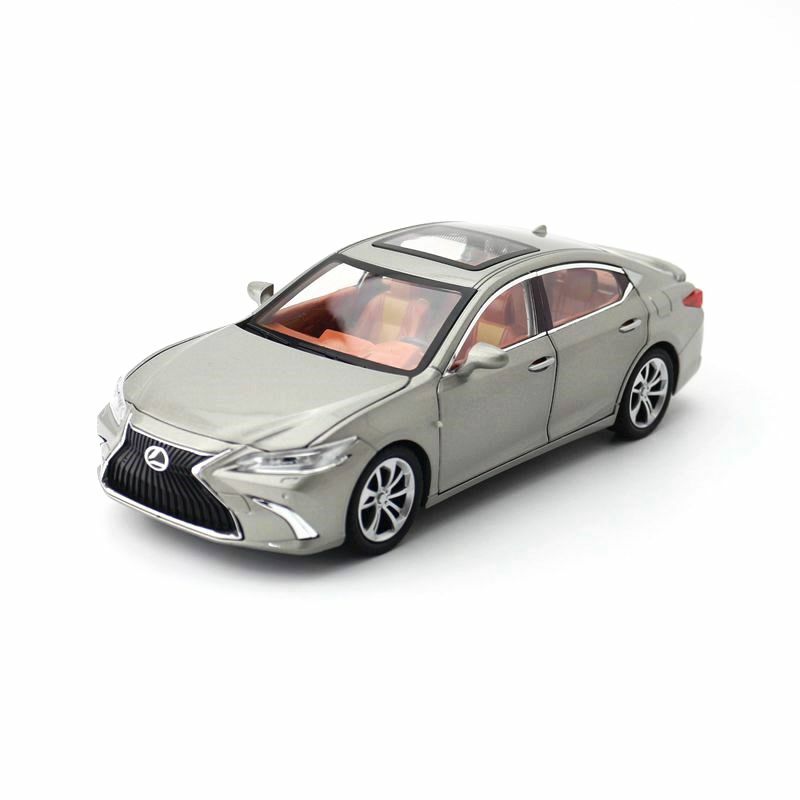 Diecast modelo miniatura carro para crianças, puxar para trás, som e luz, porta aberta brinquedo, presente para meninos, Lexus ES300h, 1:24