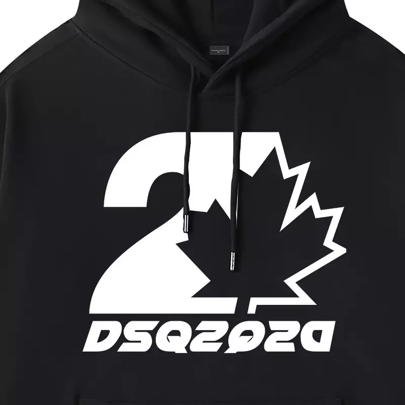 DSQ ICON Brand Sweatshirts for Men and Women, DSQ2QSD, Letter Print Hoodies, Casual Trend, Couples Pullovers