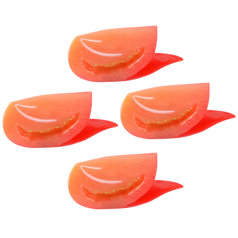 4 Stück künstliche Tomaten gefälschte Tomaten Simulation Tomaten simuliert Gemüse Schaufenster Requisiten