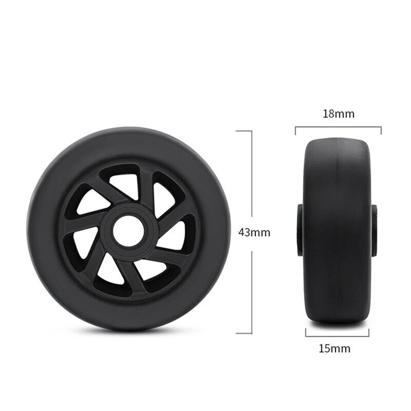 Luggage Wheels Replacement Trolley Case Pulley Wheel Universal Accessories 20-28 Inch Suitcase Wheels For Luggage