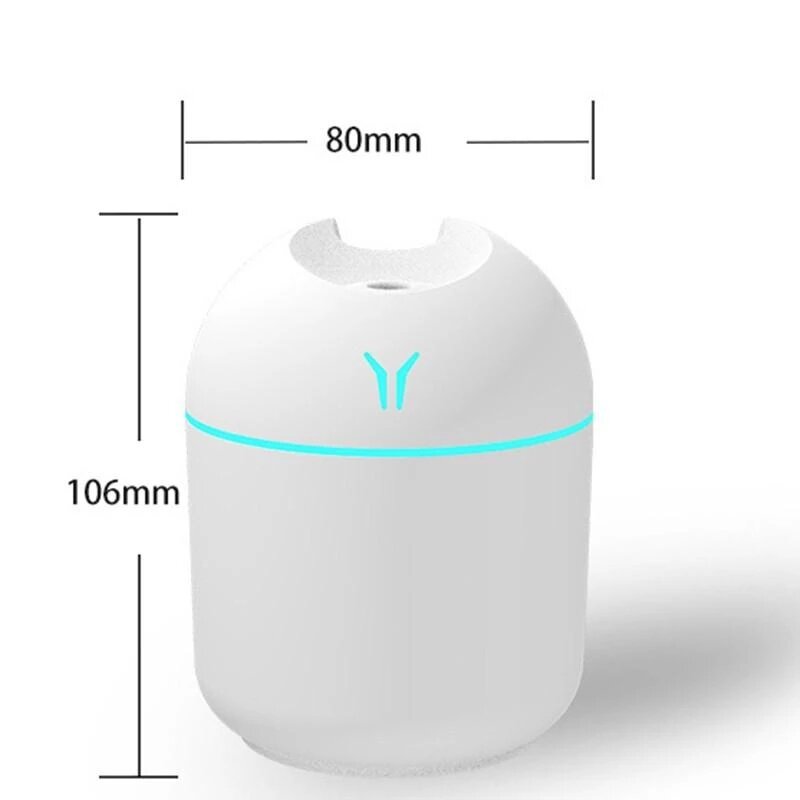 250ml Umidificadores Mini Umidificador De Ar Aroma Óleo Essencial Aromaterapia umidificadores Difusor para Casa Carro com LED Night Lamp