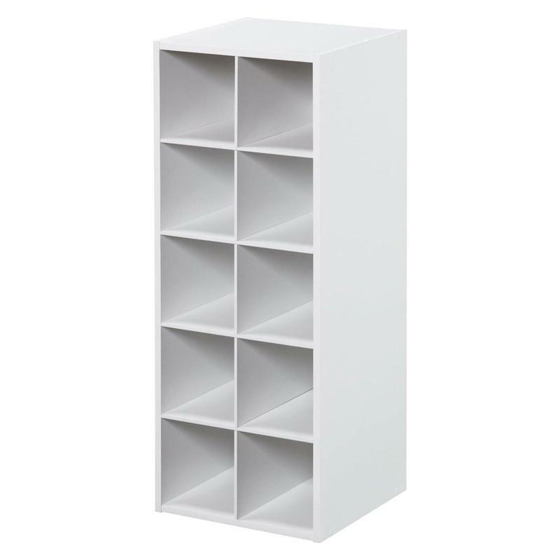 ClosetMaid 10 Cube Штабелируемый деревянный ящик для хранения дома или офиса, белый