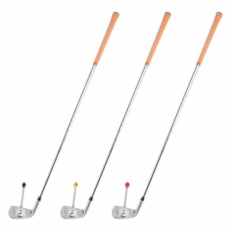 Magnetic Golf Alignment Sticks Retractable Red Indicator Golf Alignment Gold Black Magnetic Golf Club Alignment Stick