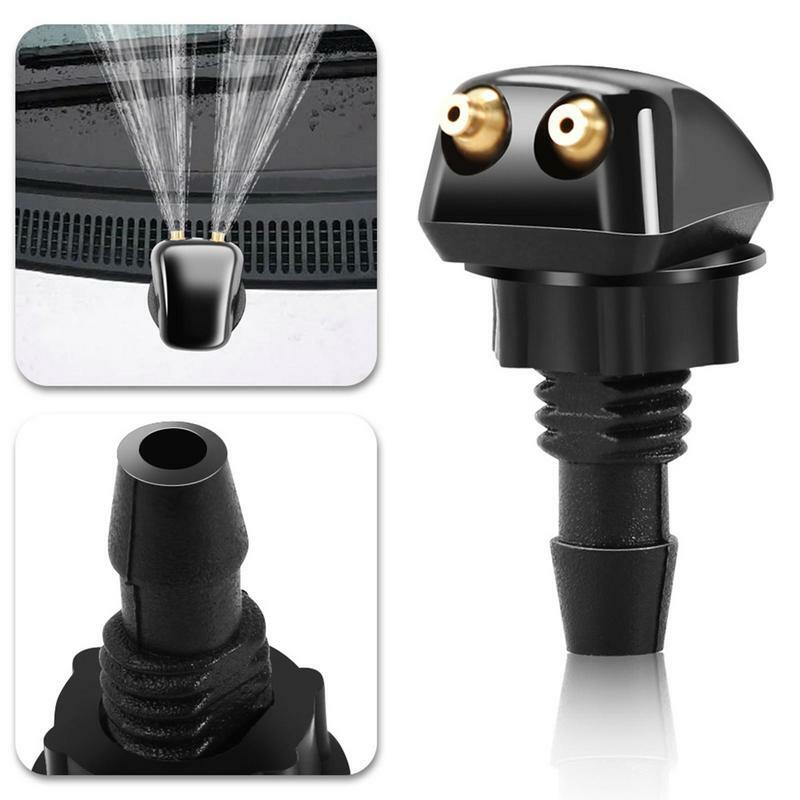Front Windshield Washer Nozzles 2Pcs Washer Spray Jet Kit Front Windshield Washer Nozzle Wiper Spray Kit For Universal Use