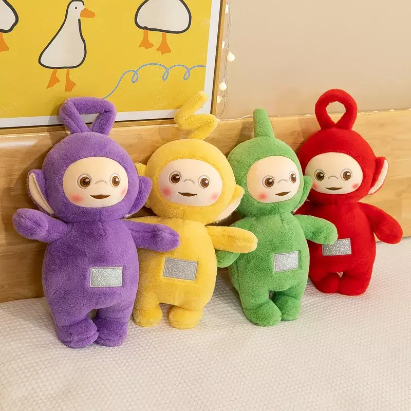 Teletubbies Cartoon Toy Plush para Meninas, Boneca Calmante e Adormecida, Animação Bonito, Presente Kawaii, MinISO, Novo