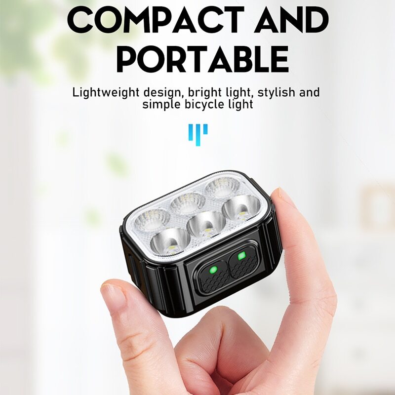 Fiets Q6 Light Set Fiets LED Voorverlichting USB Charge MTB Racefiets Markeer Lamp Fietslicht Fietslamp Fietsaccessoires