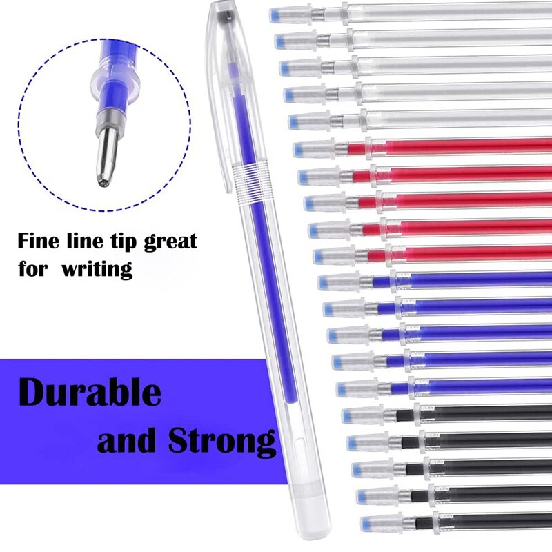 أقلام قابلة للمسح الحراري درجة حرارة عالية تختفي القلم النسيج بمناسبة الأقلام مع 20 عبوات القلم القابلة للمسح للجلود والنسيج