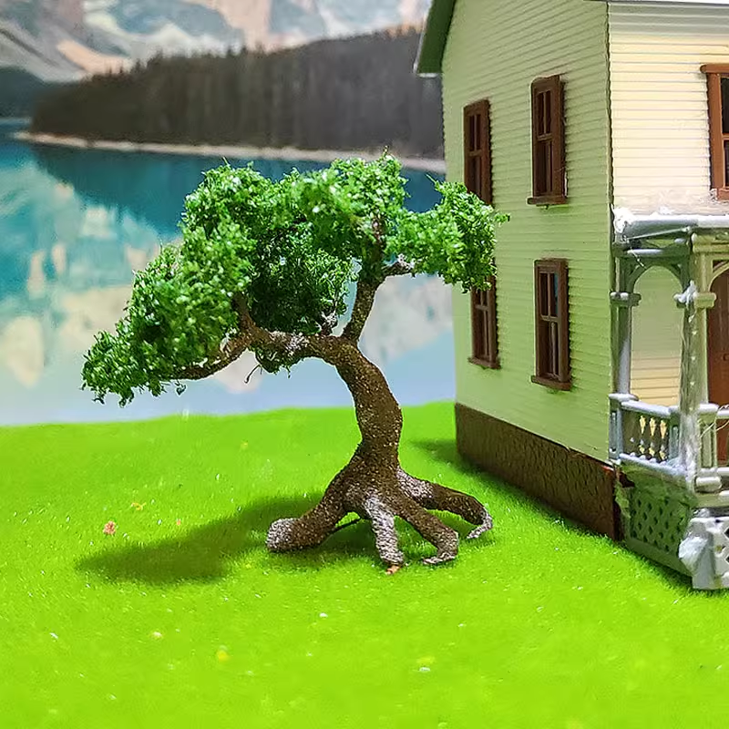 4cm hochwertige Kiefer Modell n Maßstab Miniatur Draht Baum Feld Landschaft Militär Sand Tisch Material Zug Eisenbahn Layout
