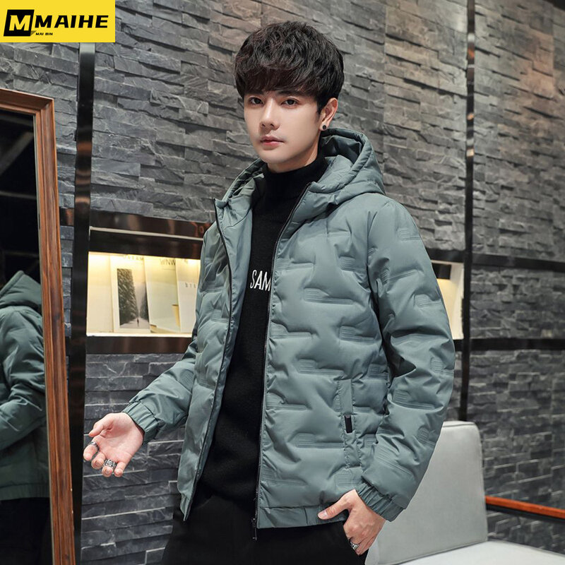 Short Down Jackets White Duck Down Light Men's Cold Coat for Winter New Hooded Thin Large Size Men's Coats Original High Quality