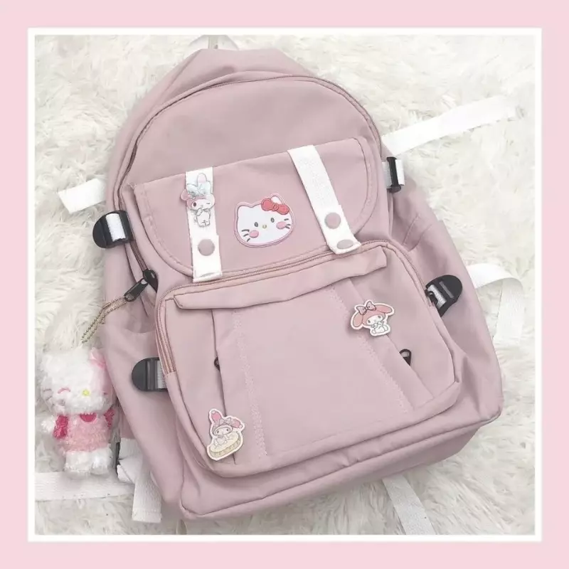 Korean version ins versatile girl backpack Japanese cinnamon dog school bag female Hello Kitty school bag large capacity