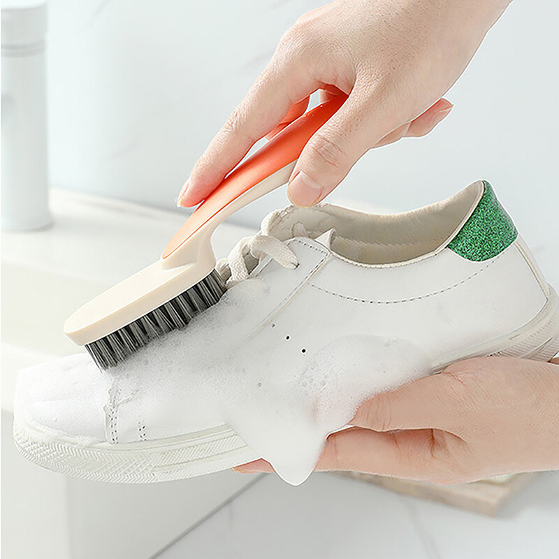 Sikat penggosok sepatu baju cucian bulu lembut sikat penggosok tangan plastik portabel sikat pembersih untuk dapur kamar mandi