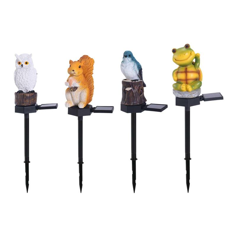 Solar Lights Garden Stake Animal Statue Home Porch LED Lightup Lawn Ornament