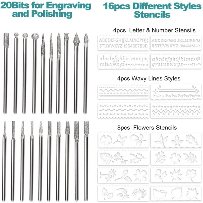 Graveerpen, Elektrische Gravure Gereedschapskit Usb Oplaadbare Graveur Etsen Pen Micro-Accurless Carve Tool Voor Diy Art