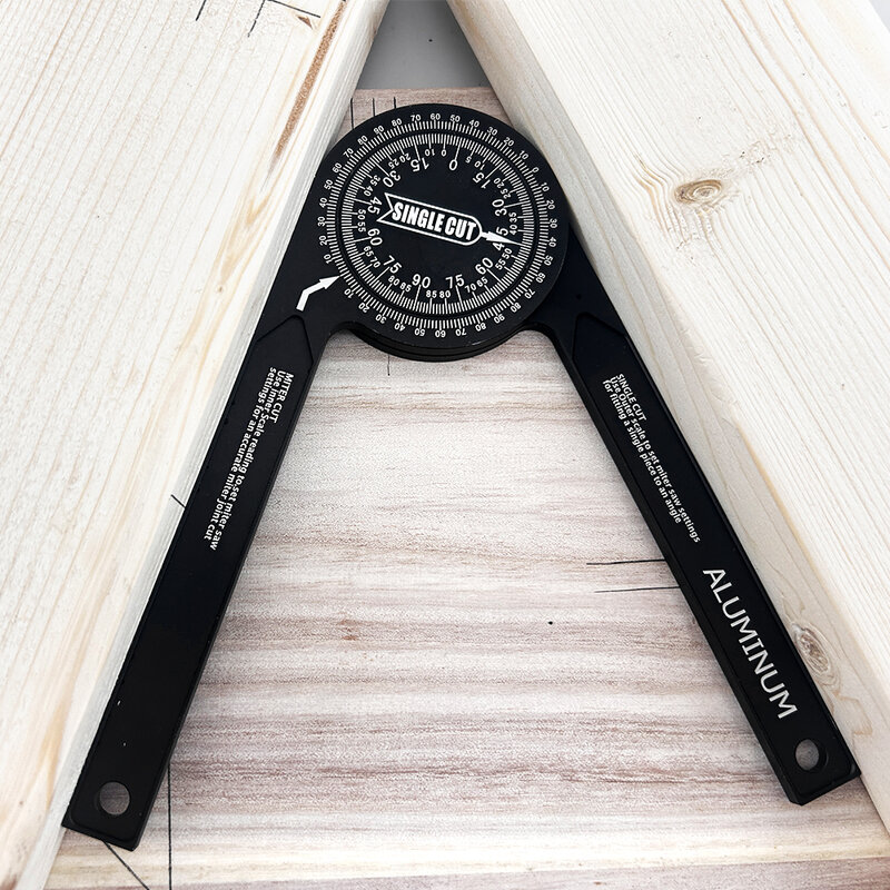 Professional Miter Saw Saw Protractor 7-Inch Inch Angle Finder Precision Laser Engraved Scales Gauge Corner Woodworking