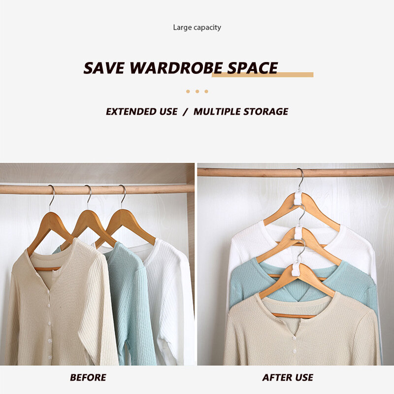 Multi-função Wardrobe Hook, espaço-Saving Hanger, casaco gancho, armário de plástico pilha, quarto armazenamento Rack, guarda-roupa Organizer