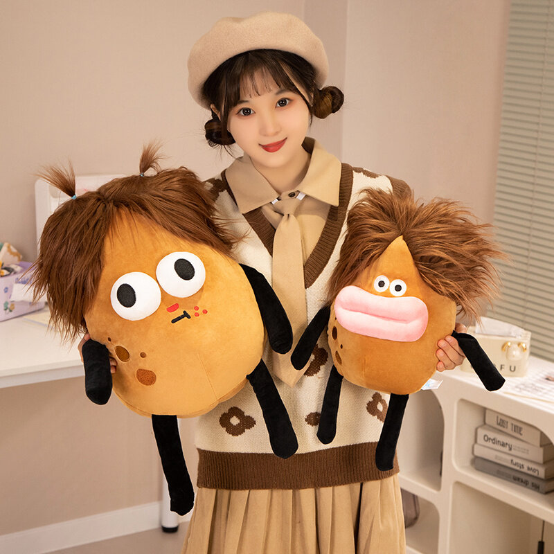 Creative Funny DIY Hairstyle Cute Potato Humanoid Plush Dolls Cartoon Stuffed Soft Kids Toys for Girls Kid Children Xmas Present