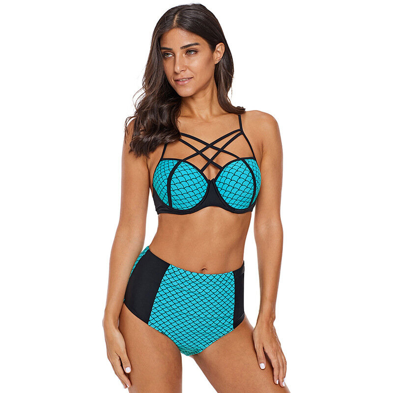 Damski seksowne stroje kąpielowe 2023 zestaw bikini z nadrukiem strój kąpielowy stringi wyściełany strój kąpielowy Push-up kostium kąpielowy damski