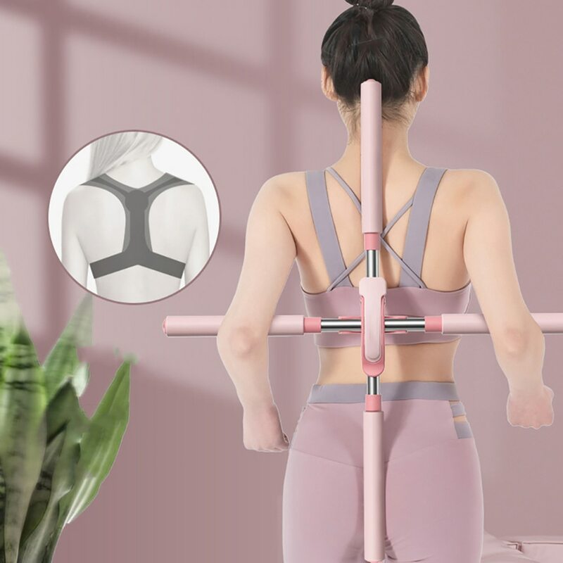 Yoga Posture And Hump Back Corrector Adjustable Cross-back Standing Training Stick Home Fitness Exercise Equipment