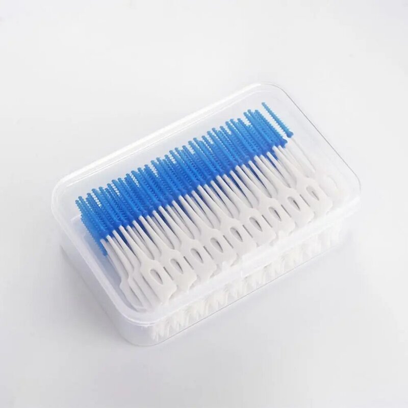 160 Stück mit Faden Silikon Inter dental bürsten sauber zwischen den Zähnen Kieferorthopädie Zahnspangen Zahnbürste Zahnpflege
