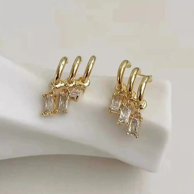 1~20PCS 2022 New Design Irregular U-shaped Gold Color Earrings for Woman Korean Crystal Fashion Jewelry Unusual Accessories