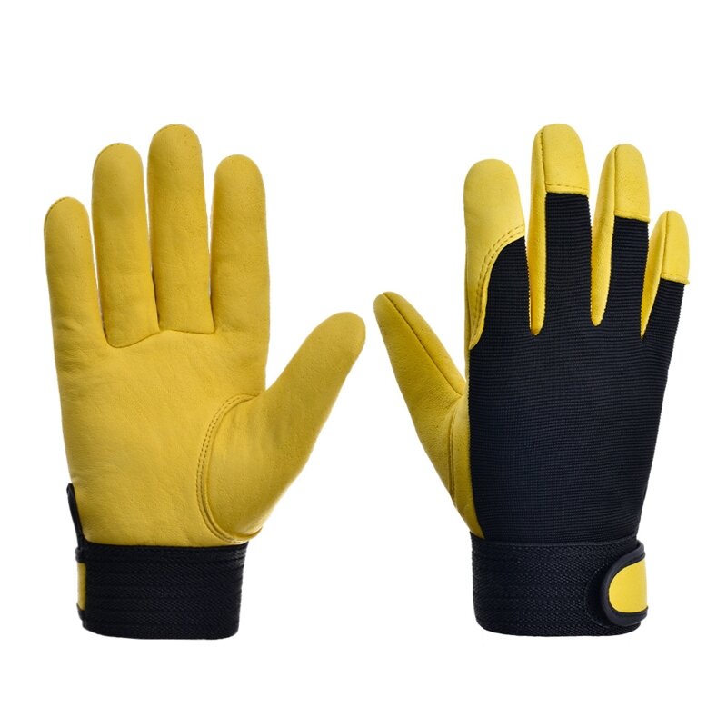 1 пара мужских рабочих перчаток для садовой механики, строительных водителей, ловкость, дышащий дизайн, 4 размера для Прямая