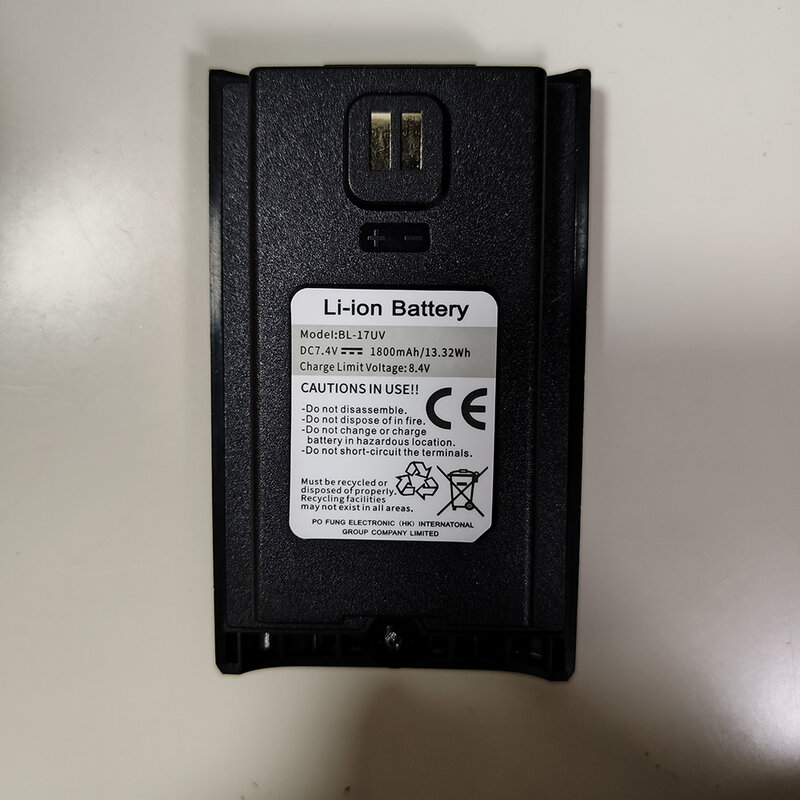 Baofeng-Walkie Talkie Bateria Recarregável, Carga Tipo-C, Alta Capacidade, UV-17 Pro, UV-17L, UV17, V1, Série V2