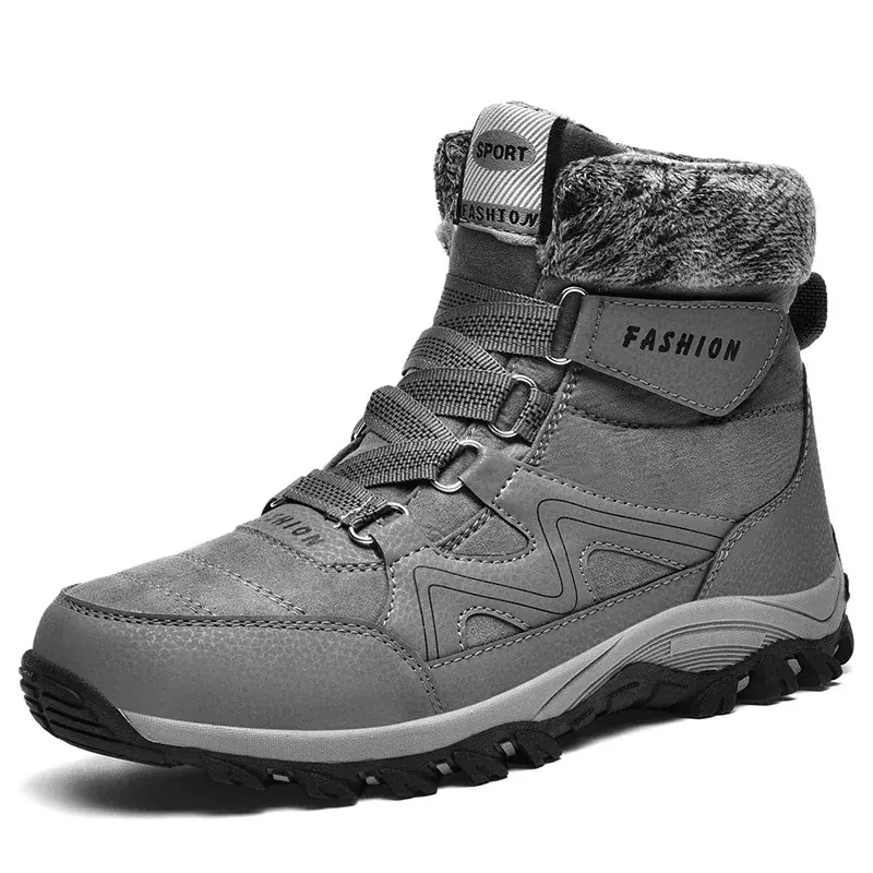 Botas de nieve impermeables para hombre y mujer, zapatos de trabajo, senderismo al aire libre, súper cálidos, 36-48 talla grande, invierno, 2023