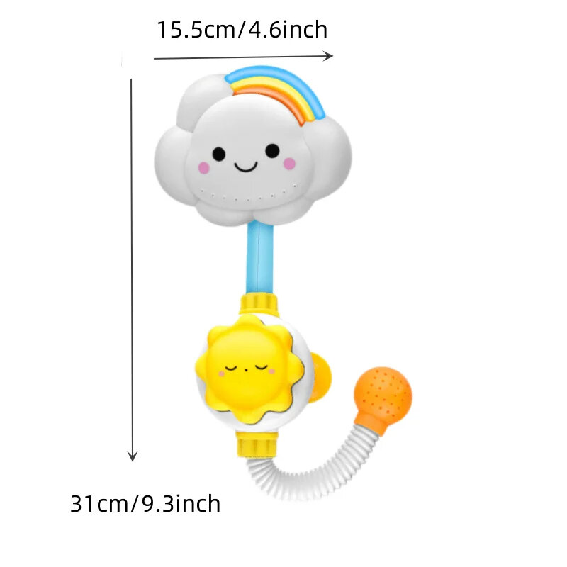 New children turn around Spraying clouds showers baby bathroom toys play in the water Cute animal Dolphin frog Swimming bath toy