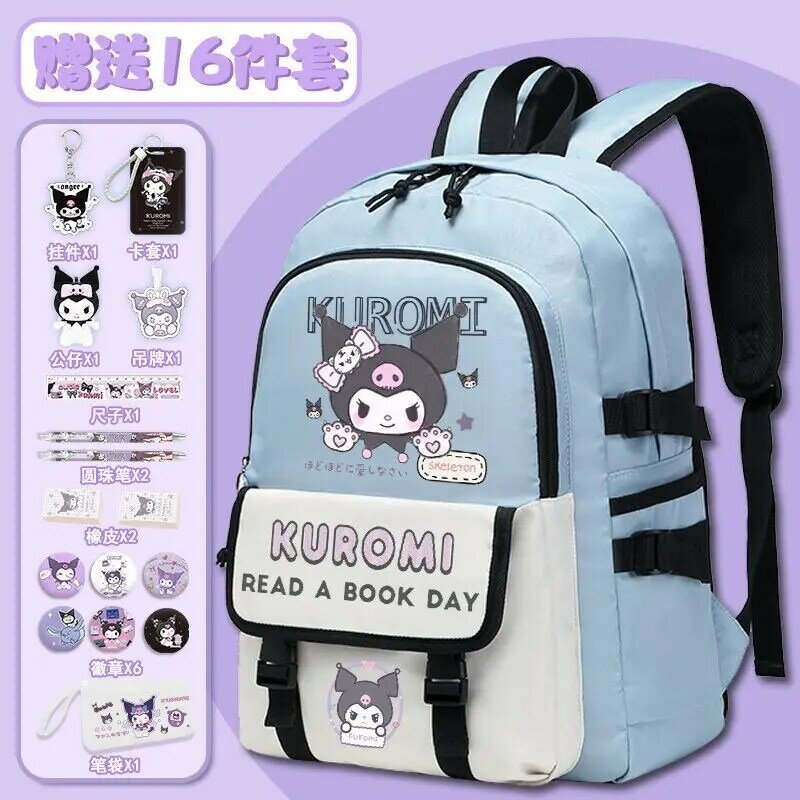 Sanrio bonito estudante Schoolbag, grande capacidade mochila, impermeável, Spine-Protective, New Clip M estudante