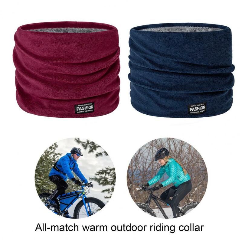 Winter Scarf High Elasticity Solid Color Soft Thick Plush Warm Unisex Windproof Cold Resistant Cycling Neck Wrap Neck Warmer Nec
