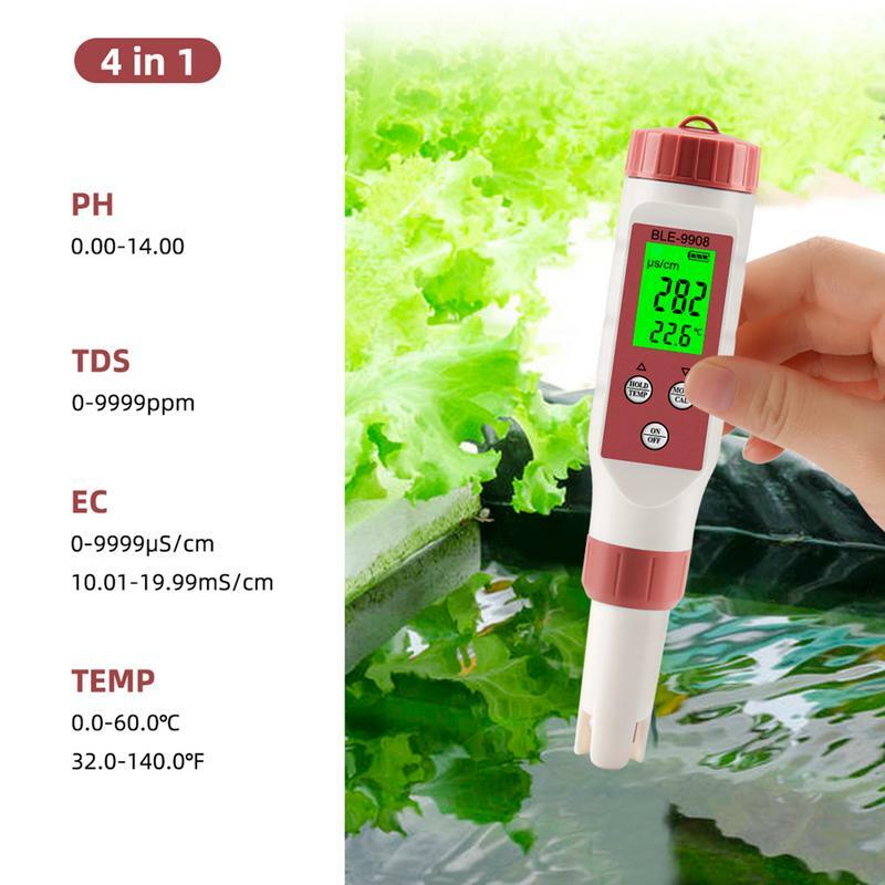 Tds Meter Digital Water Tester 4 In 1 Pool Water Tester With App Intelligent Control Tds Tester For Water For Drinking Water