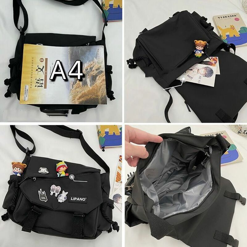 Bolso de ordenador para niñas, bandolera Unisex de estilo Preppy, bolsos de hombro de estilo japonés, bolsos de Estudiante