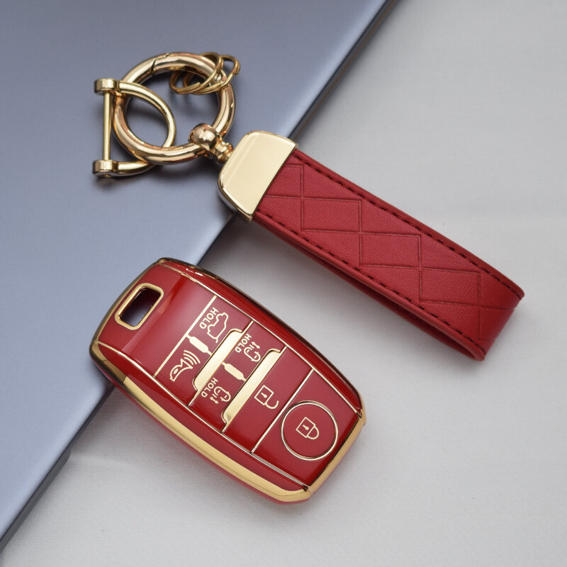 6 Knoppen Tpu Shell Fob Houder Protector Voor Kia Sedona Grand Carnaval Sorento L580 Smart Key Case Cover Sleutelhanger Accessoires